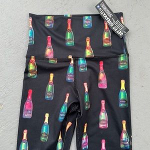 NWT Champagne Bubbly Print High Waist Legging XS